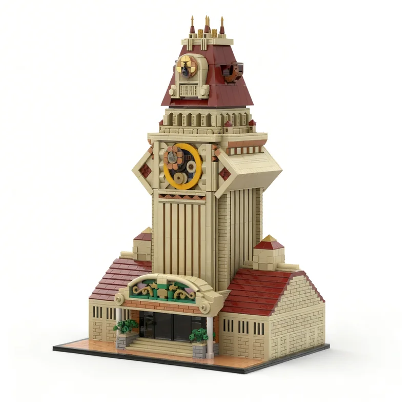 3427pcs MOC Twilight Town Central Station Kingdom Hearts II Architecture Model Building Blocks 3D Assemble Birthday Creative