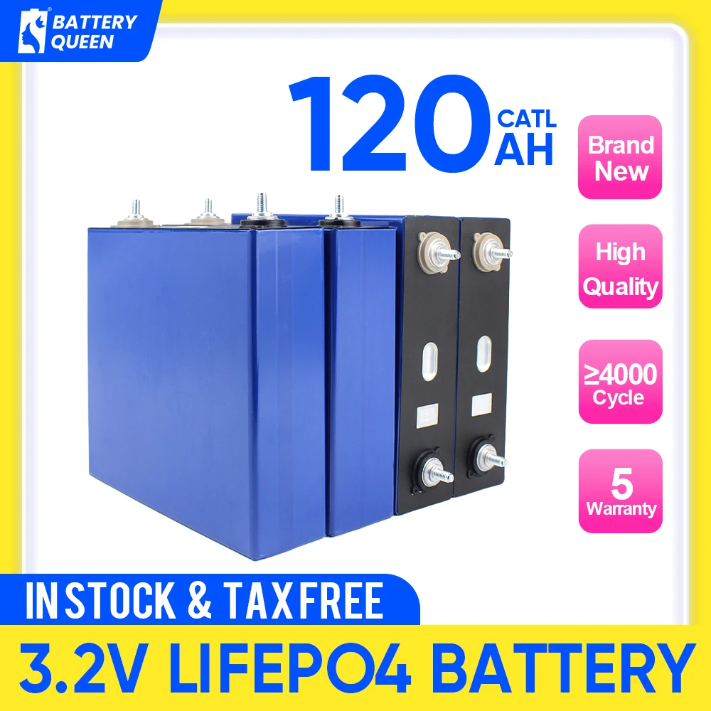 

CATL 8/16/32PCS 120AH 24V 48V LiFePO4 Battery Pack Lithium ion Cells 3.2V Lifepo4 Batteries In stock Ship Free To Ukraine