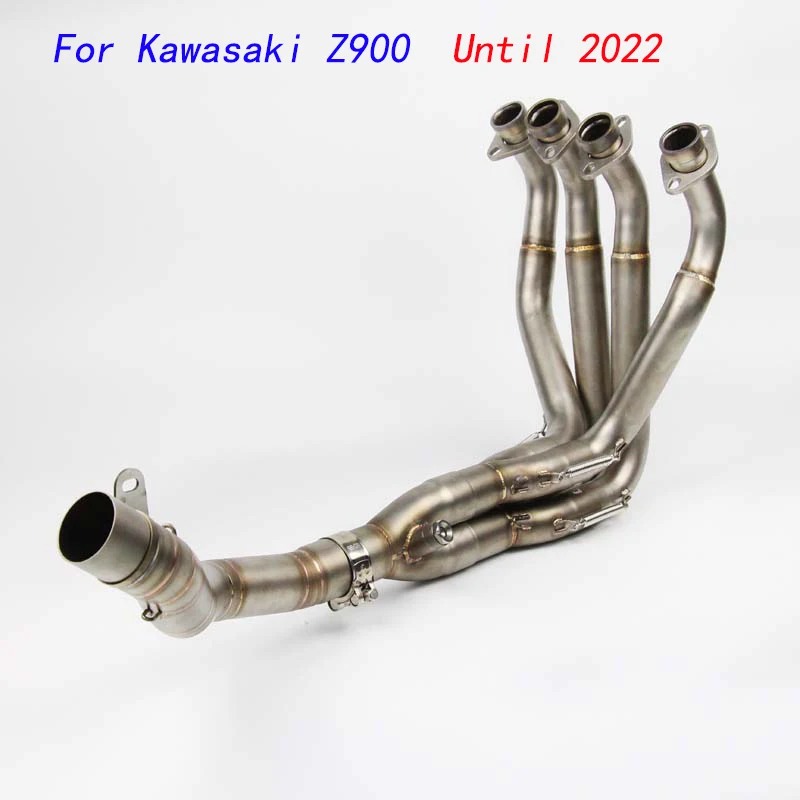 Slip On Motorcycle Front Connect Tube Head Link Pipe Stainless Steel Exhaust System For Kawasaki  Z900 Until 2022