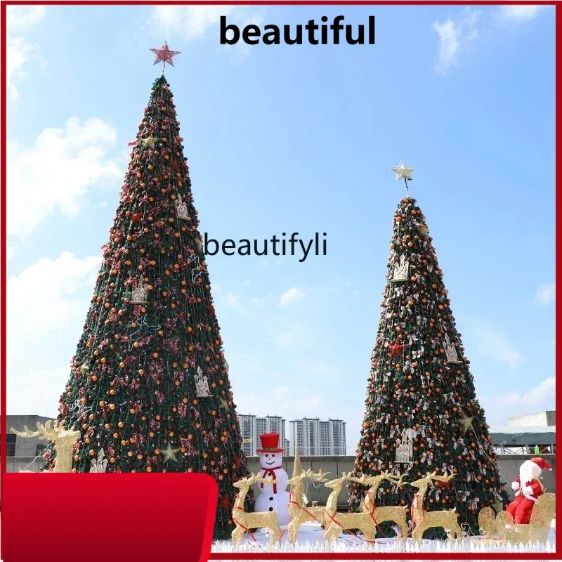 Large Christmas tree 4/5/6 meters outdoor luminous frame tree set Christmas decoration H