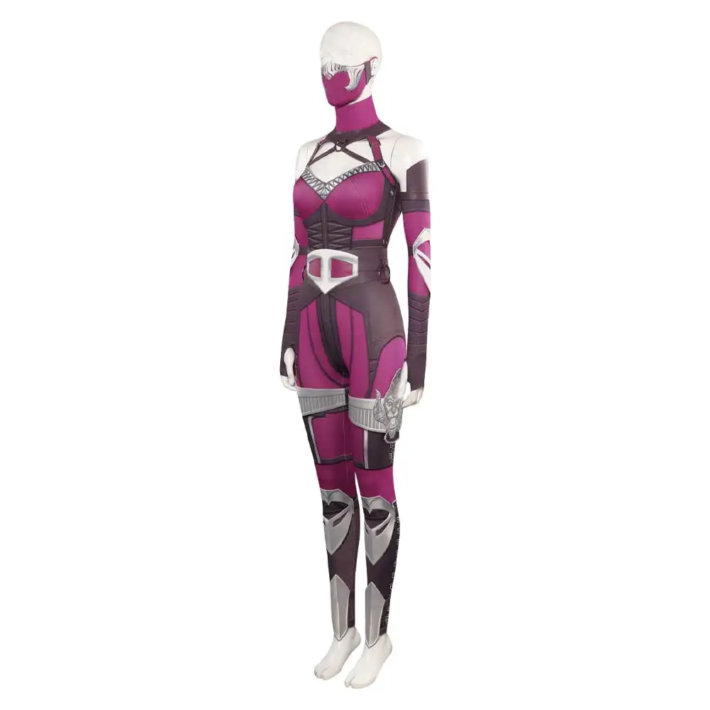 Mortal Kombat Mileena Cosplay Costume Women Girls Jumpsuit Fantasia Roleplaying Outfits Halloween Carnival Party Disguise Suit