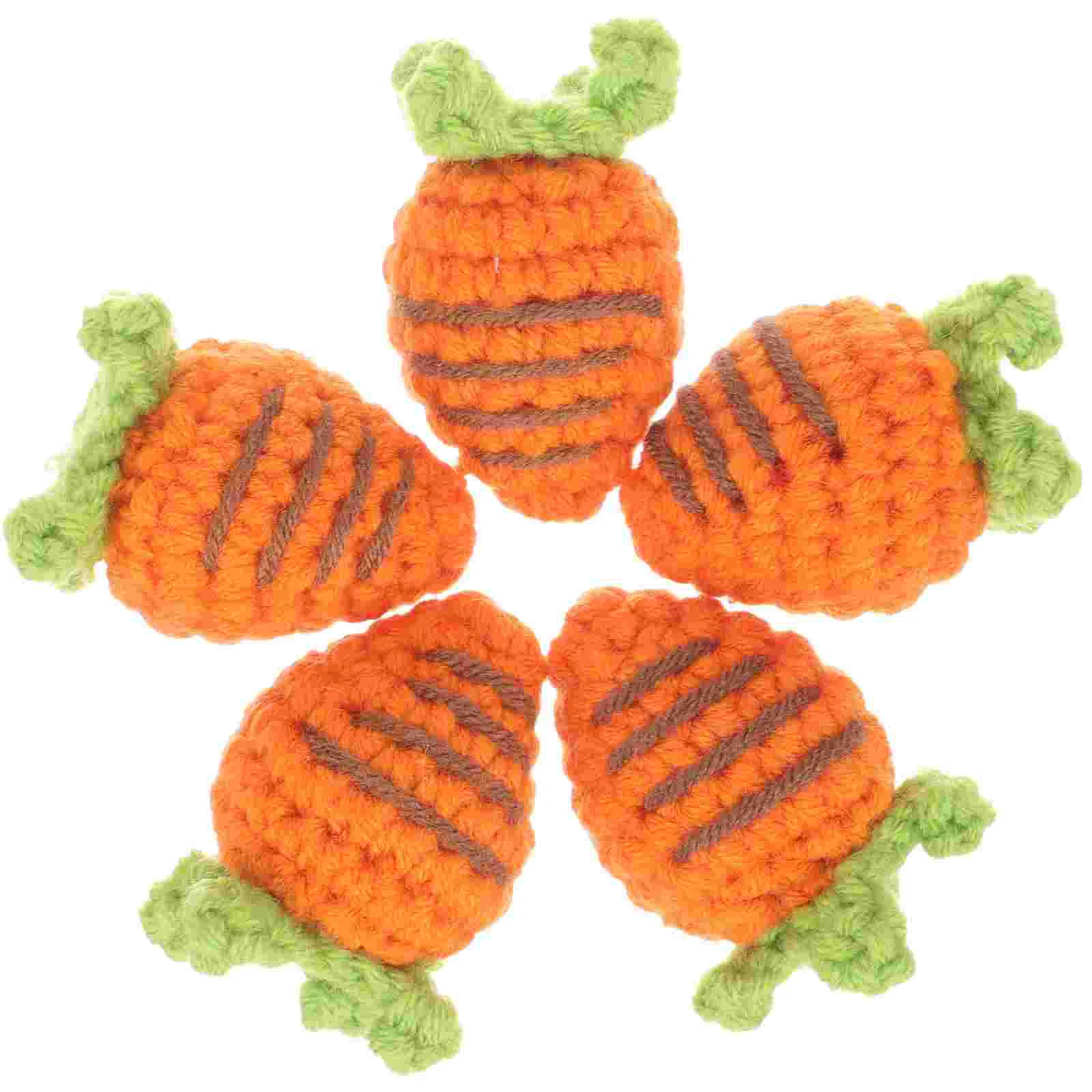 

5 Pcs Decorations Carrot DIY Hand Easter Brooch Making Supplies 5x4cm Yarn Hairpin Accessories