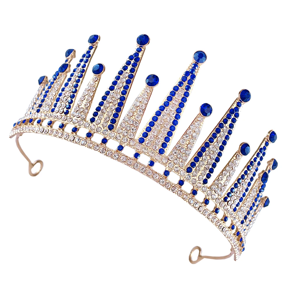 

Rhinestone Crown Hair Accessory Women Wedding Bride Silver Tiara Birthday Pageant Bridal Rhinestones Zinc Shiny Comfortable
