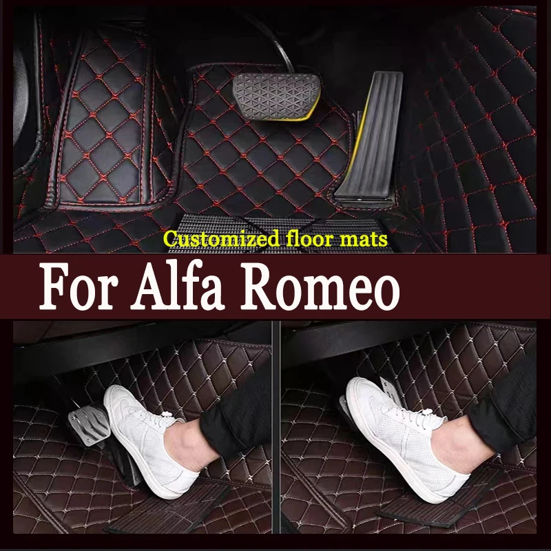 Car floor mats for Alfa Romeo Stelvio 2017 2018 2019 2020 Custom auto foot Pads automobile carpet cover