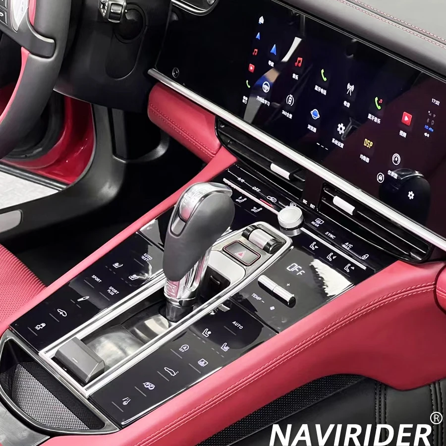 Car Center Console Panel For Porsche Panamera 2010 - 2016 Touch Dashboard Carplay Radio AC Electric Air Conditioning Vents 2din