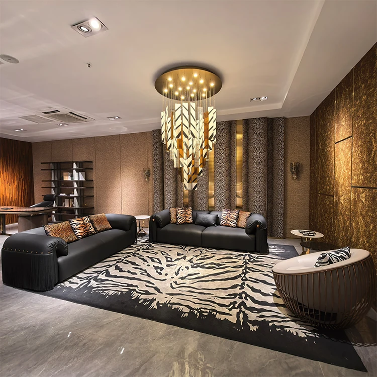 &Luxury Furniture Italian Designer Leather Sofa Luxury Sofas Italian Modern Luxury Living Room Sofa Set Furniture