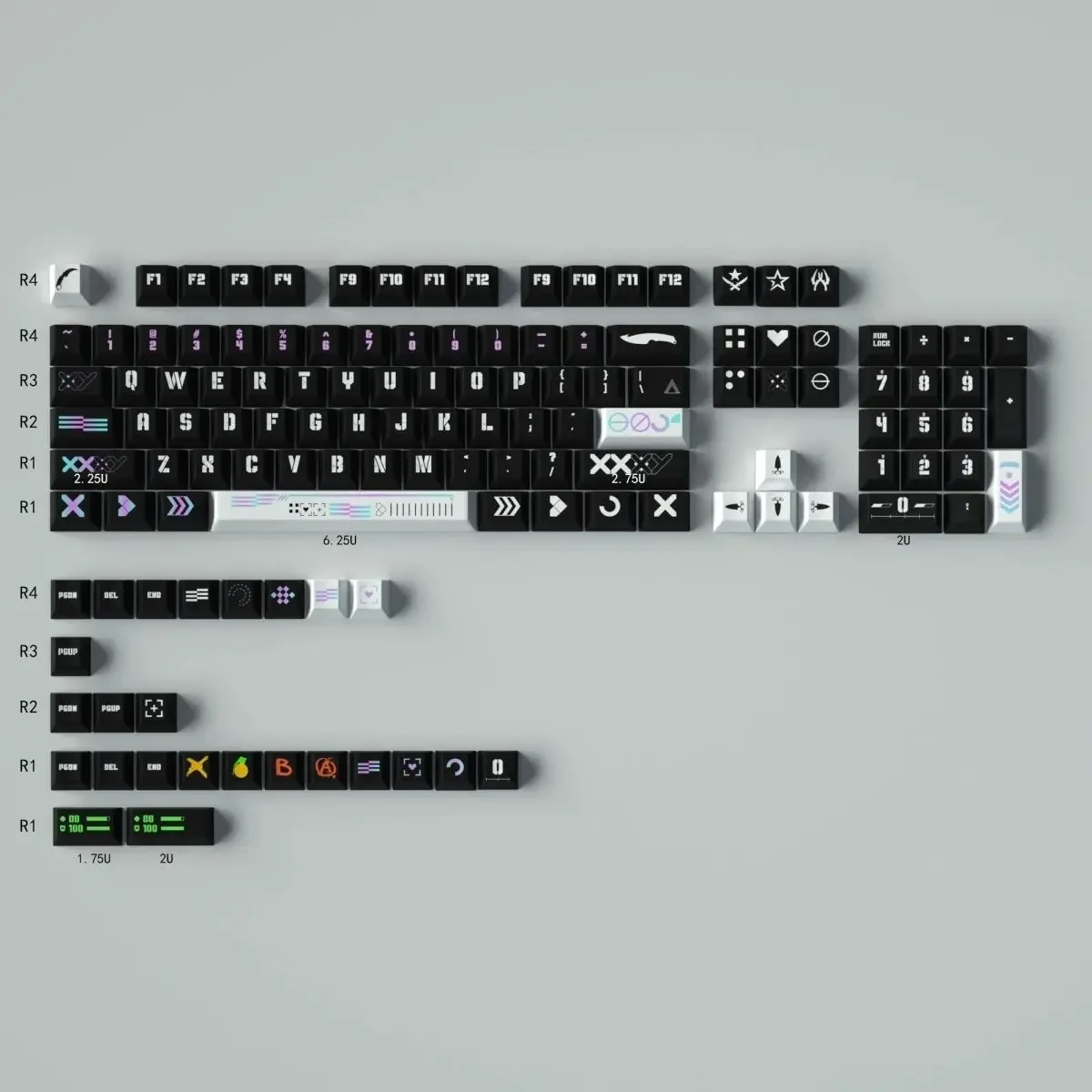 

Printing set full set of mechanical keyboard keycaps 129 keys PBT sublimation original height