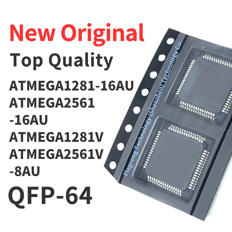 (1 Pcs) ATMEGA1281-16AU ATMEGA1281V-8AU ATMEGA2561-16AU ATMEGA2561V-8AU QFP-64 Chip IC New Original