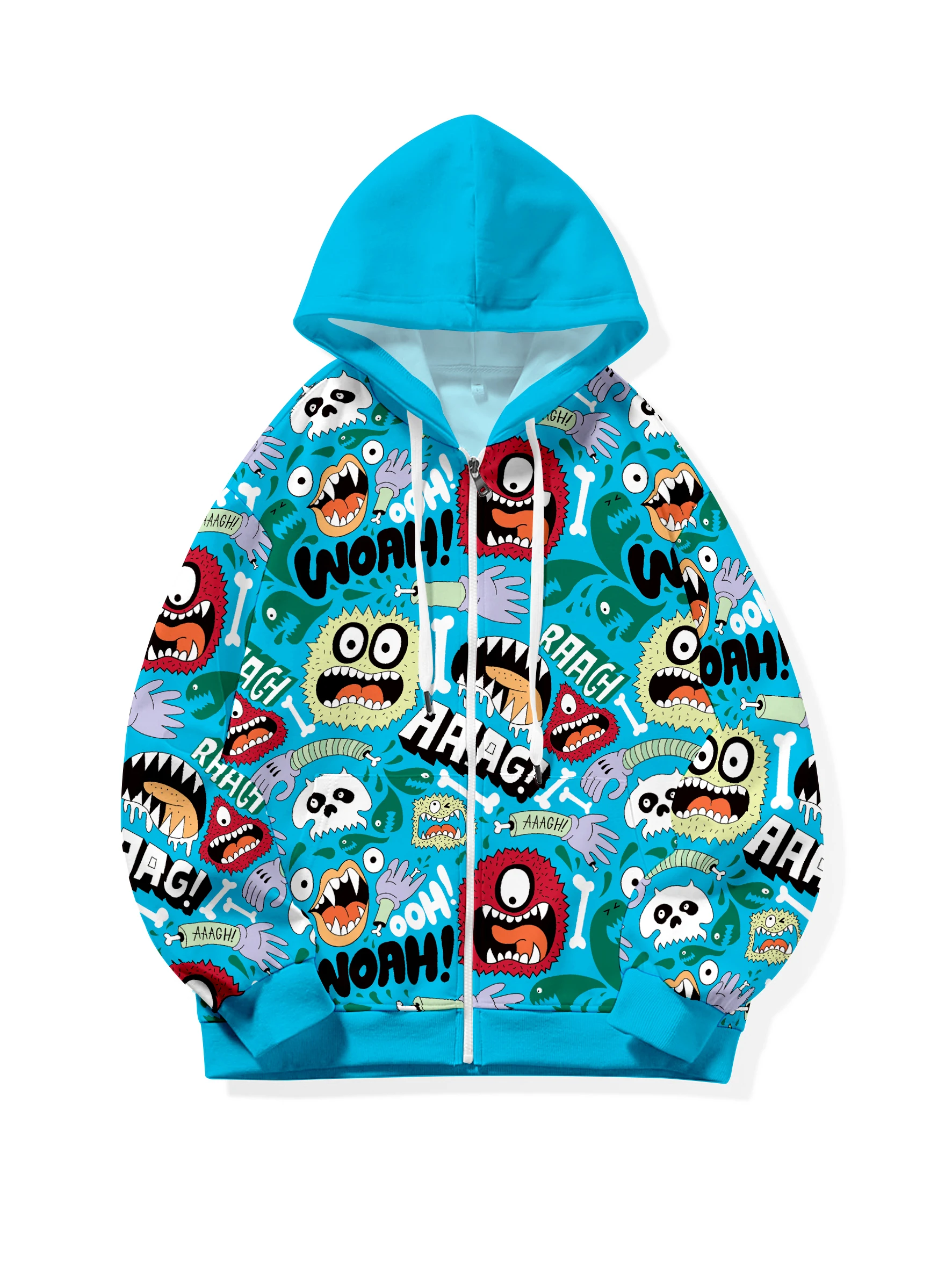 스트리트 힙합 만화 3D 프린트 후드티, 남녀공용, 동일한 지퍼 후드 카디건, 패션 캐주얼 상의, 용수철/가을