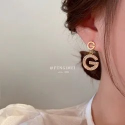 None White Earrings Turkey شحن مجاني E Girl Indian Earrings Aros Hombre CN(Origin) Zinc Alloy Zinc Alloy Earrings Drop Earrings
