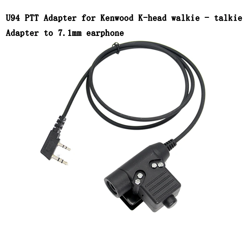 

PTT Adapter U94 7.1mm Headset Adapter for Walkie Talkie Motorola Kenwood K-head Device intercom calls