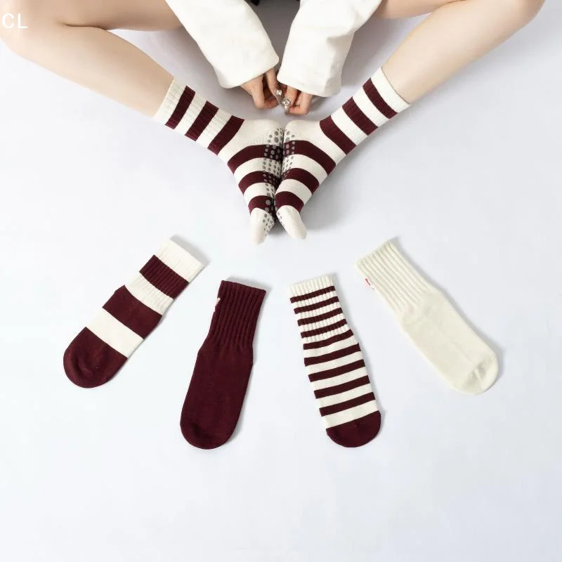 AttireTrove1 Pair Of Pilates Exercise Fitness Adult Dance Anti Slip Socks Leg Pressure Floor Yoga Socks view 5