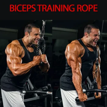 Fitness Home Gym Cable Machines Attachment Crossfit Bodybuilding Muscle Strength Training Workout Accessories Tricep Excercise 2