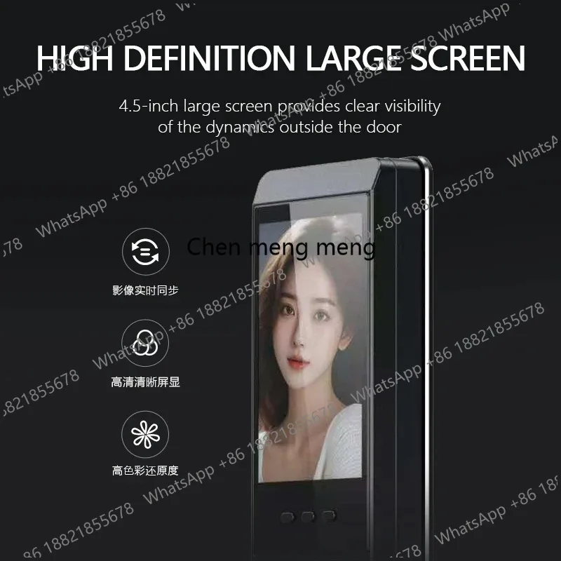 Camera Palm Vein Smart Fingerprint Lock  3D Face Recognition Fingerprint Password Smart Door Lock