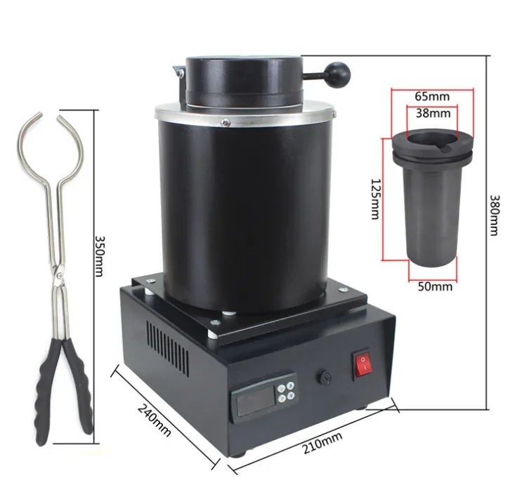 crucible high temperature melting gold silver copper aluminum metal intermediate frequency