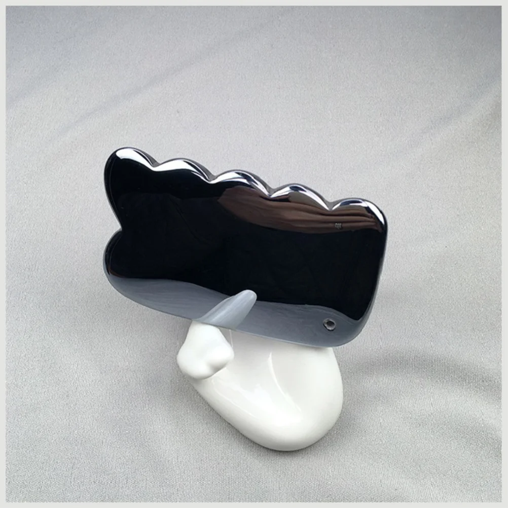 الوجه غوا شا مجلس تيراهيرتز حجر السلس مدلك للوجه الرقبة الظهر لتخفيف الآلام ترطيب أداة العناية بالبشرة السوداء #5