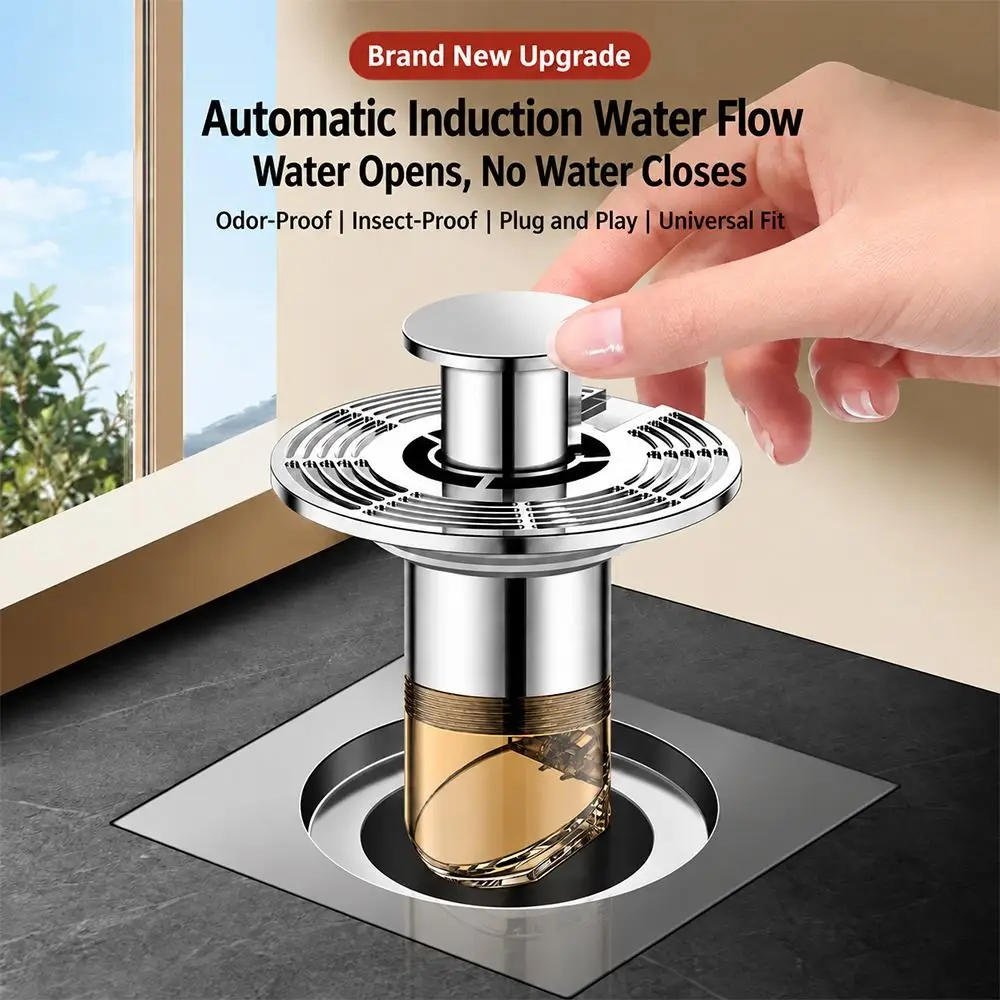 Floating Model Automatic Drainage Floor Drain Insect-proof ABS Floor Drain Insert Prevents Clogging Automatically Shuts Off