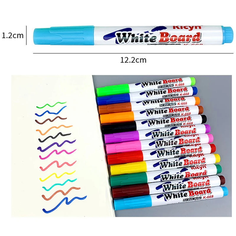 8/12Pcs Magical Water Drawing Pen Color Markers Floating Ink Doodle Water Pens Children Creative Montessori Early Education Toys