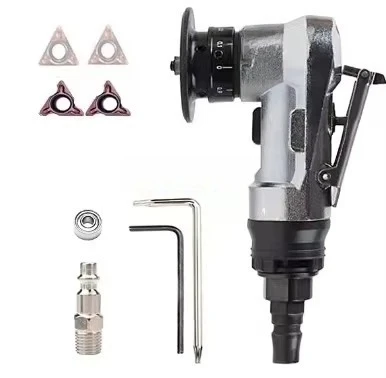Chamfering Tool 45 Degrees Chamfering Blade 90, with Trimmer Air Hand Chamfering Deburring Head Pneumatic Deburring