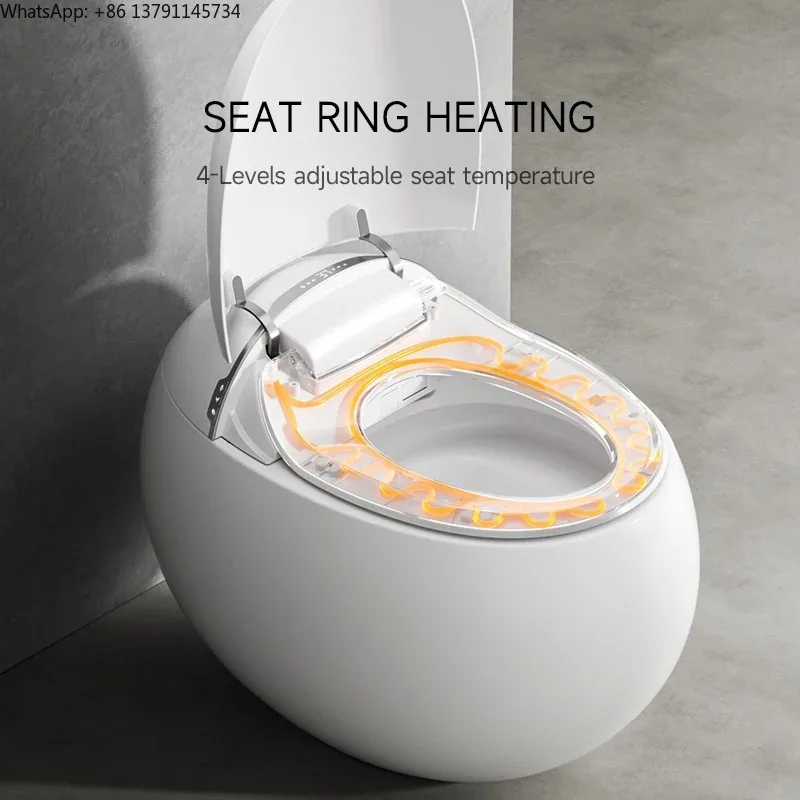 

Auto-Washing & Deodorizing Intelligent Toilet Floor-Mounted with Round Egg Shape Voice Control Automatic Wc Toilet