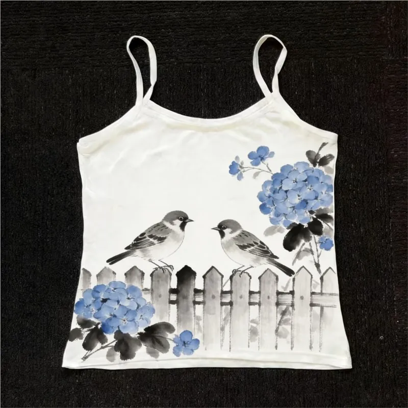 90er Y2K Gothic Print Baby Tank Top – Vintage Streetwear für Damen, Grunge Tanktops, Y2K Kleidung, Ästhetik der 2000er, Süße Emo Mädchen Baby Tanktops