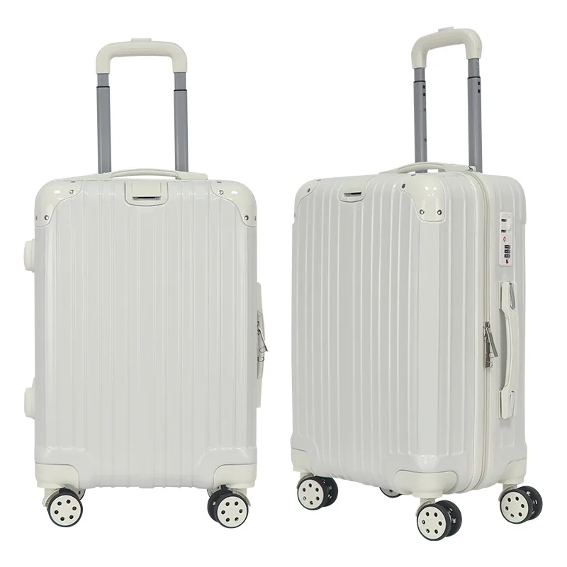 20 inch zipper universal wheel mount box for luggage, cream white female hard shell Japanese travel box manufacturer wholesale