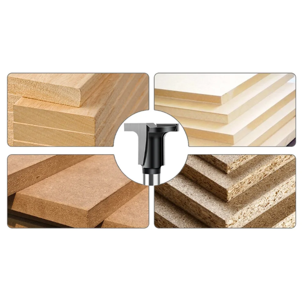 Curved Design Milling Cutter For Carpentry 1 4 Inch Shank Groove Machining Iron Chip Discharge For Router Machines