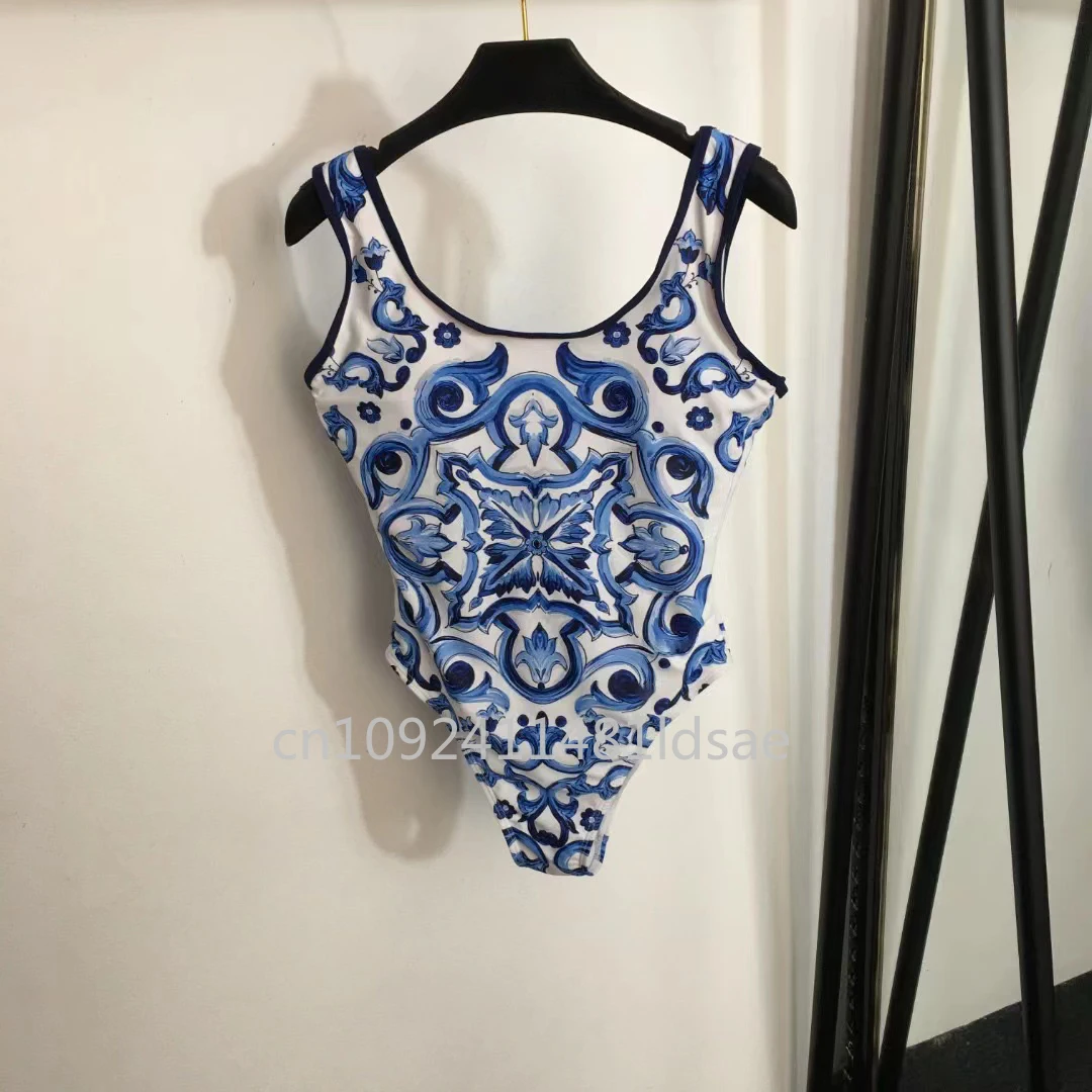 

Luxury Design Women's Blue Swimsuits Designer Brand Lady Sexy Bikini Sets Bathing Suits
