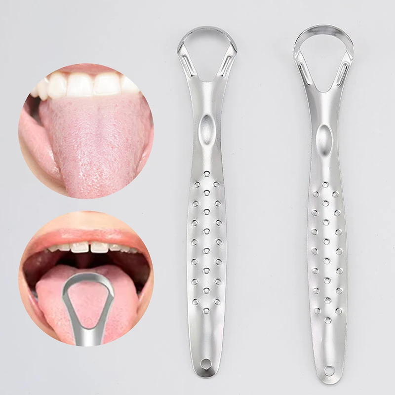 Stainless Steel Tongue Scraper Cleaners For Oral Hygiene Tongue Scraper Toothbrush Tongue Scraper Cleaning Brush