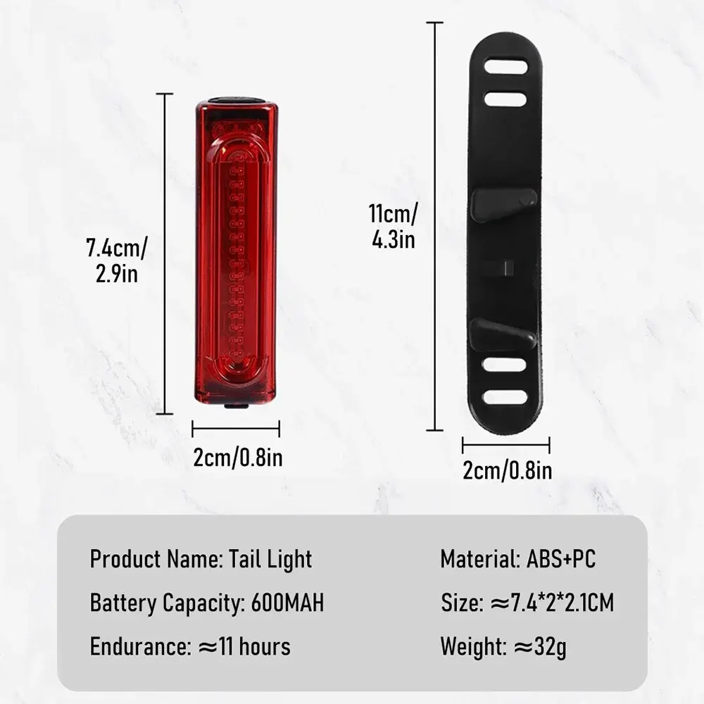 ThinkRider Bicycle Taillight Multi Lighting Modes Models USB Charge Led Bike Light Flash Tail Rear Lights for Road Mtb