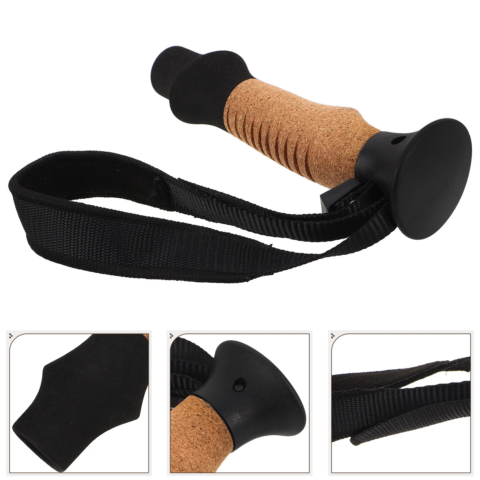 

Cork Trekking Pole Handle Replacement Lightweight Hiking Staff Grip With Wrist Strap For Mountaineering Walking Stick Anti-Slip