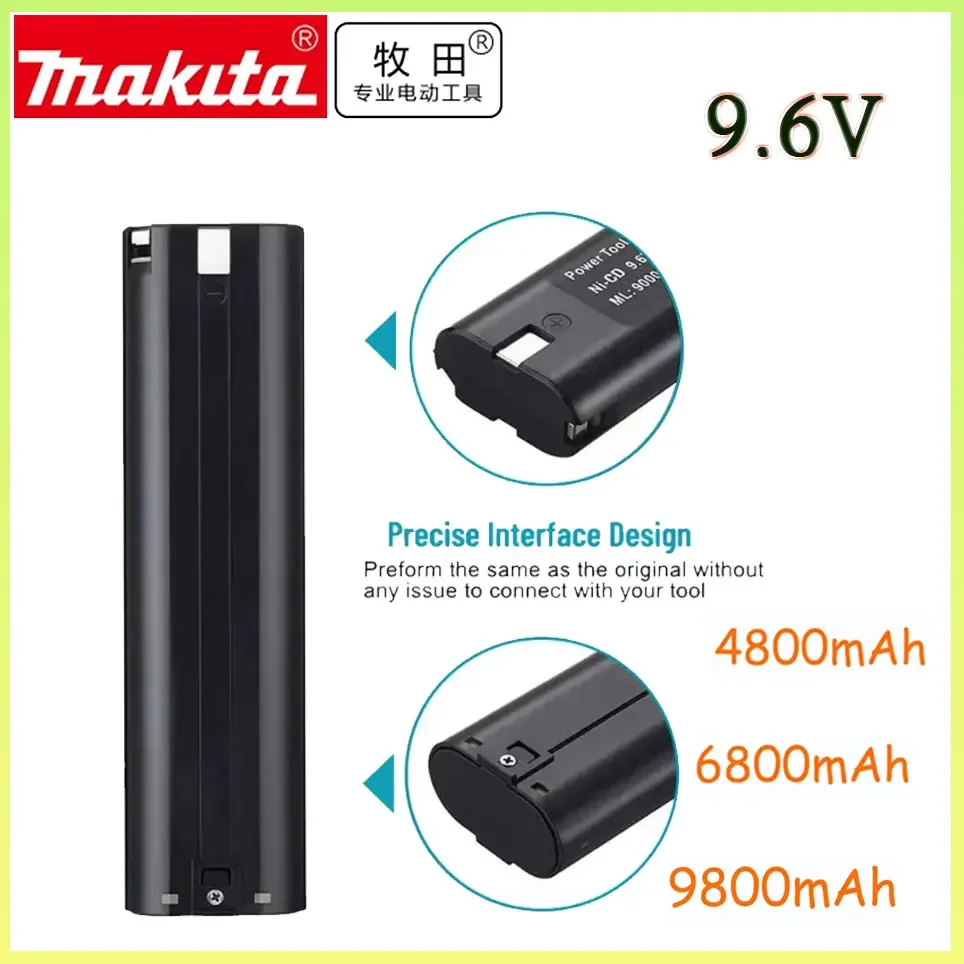 Makita 4.8Ah/6.8AH/9.8AH 9.6V Ni MH Battery Replacement 9000 9000 902 9033 6095D 6096D 6093D 6012HD DA391D 5090D 4390D 5090D