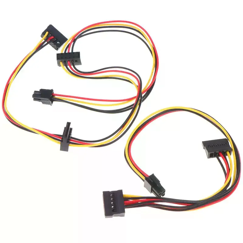 To 2 Port 3 Port HDD SSD SATA Power Socket Cable Connector For 6000 8000 ATX PSU Mainboard 628568-001 4Pin