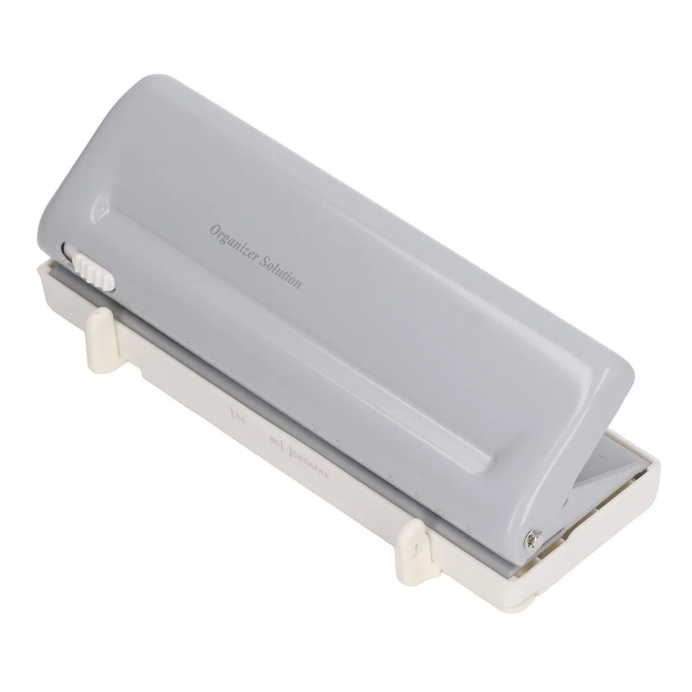ABS 6 Hole Paper Punch Adjustable Center Spacing 5.5mm Hole Diameter Adjustable Paper Puncher Solid Practical