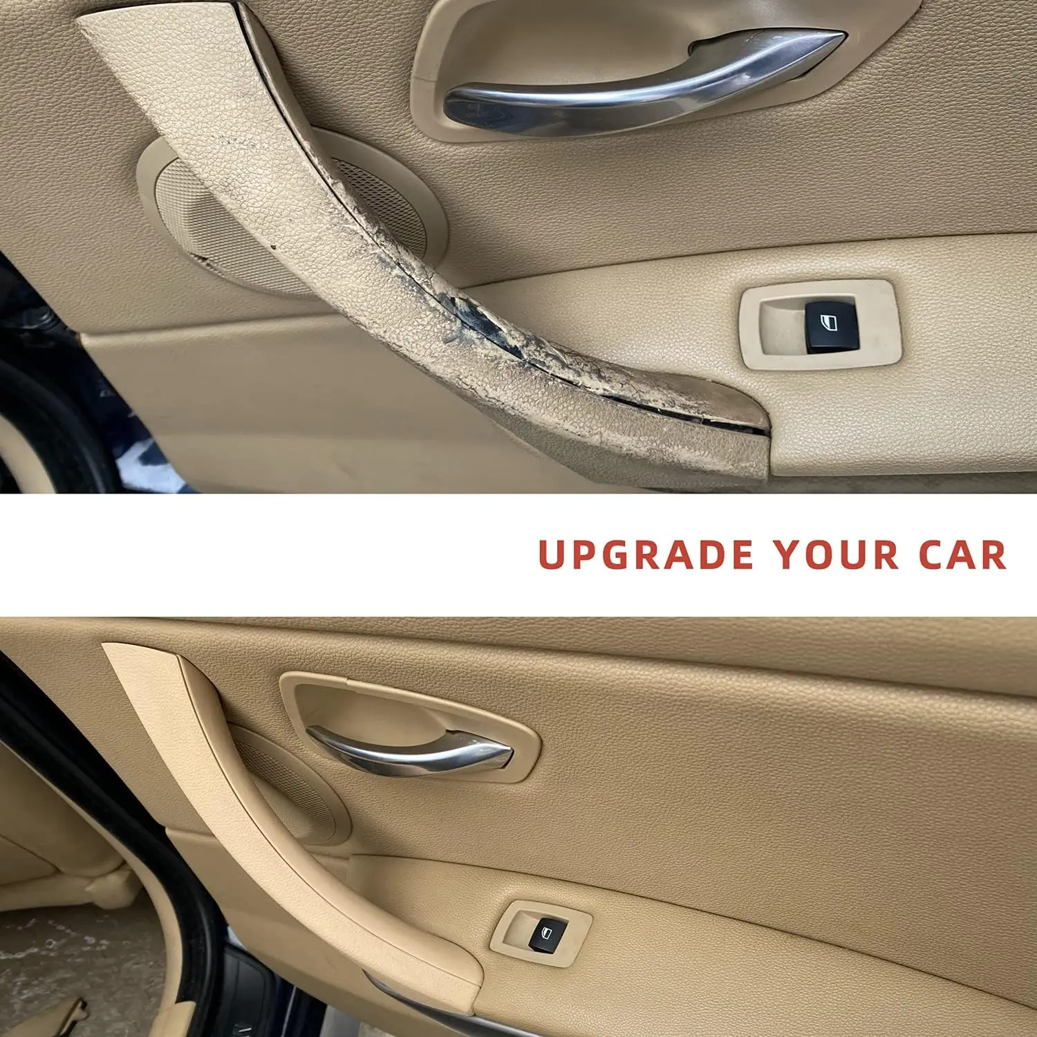 استبدال مقبض باب الراكب الداخلي الأيسر والأيمن ، سلسلة سحب BMW 3 ، E90 ، E91 ، E92 ، من من من من ، من ، من ، من ، من ، إلى ، #6