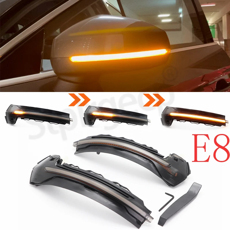 For Audi A3 8V S3 RS3 LED Dynamic Turn Signal Light Flashing Water Side Mirror Indicator Blinker 2013 2014 2015 2016 2017 2018