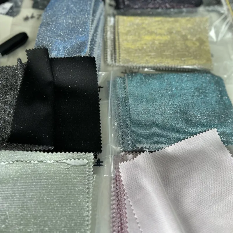 ผ้าไหมคอมโพสิตผ้าถักยืดหยุ่นสําหรับชุดราตรีเครื่องแต่งกายประสิทธิภาพและเสื้อผ้าตกแต่งพื้นหลัง