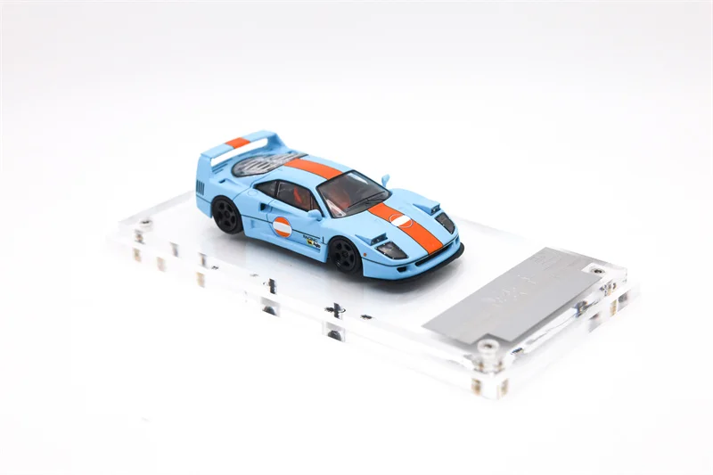 

Findclassically 1:64 F40 Blue Orange Die-Cast Car Model Miniature Gifts