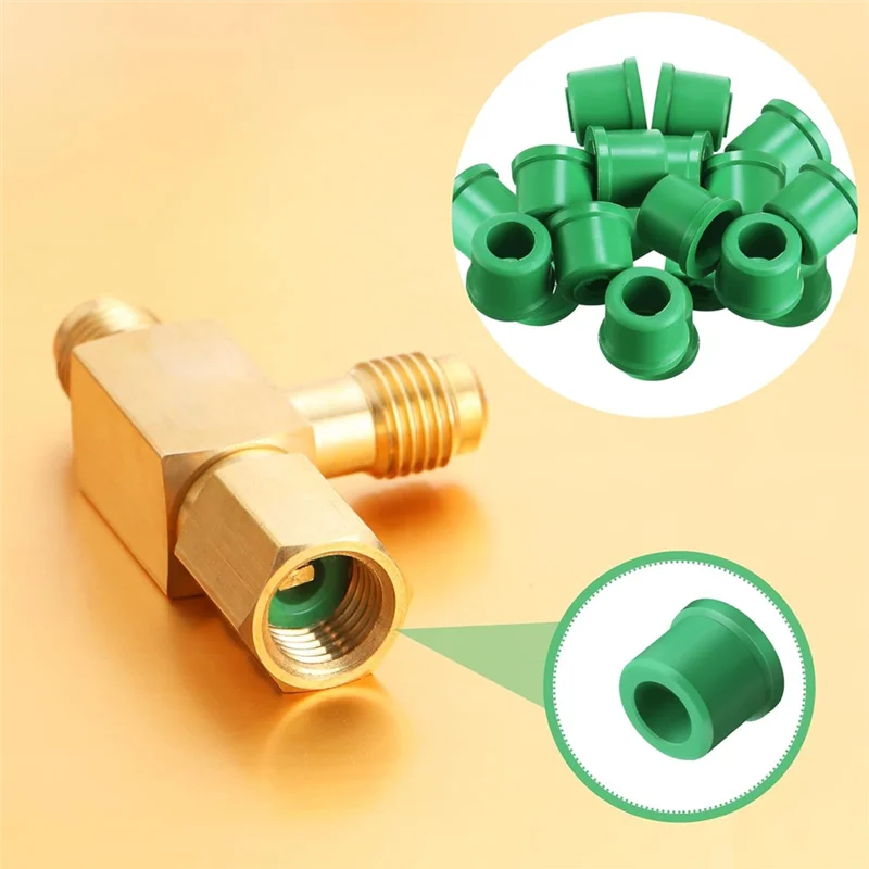 ABGR-36 pezzi R134a kit guarnizioni tubo di carica da 1/4 pollici accessori nucleo valvola condizionatore d'aria include 30 guarnizioni tubo valvole