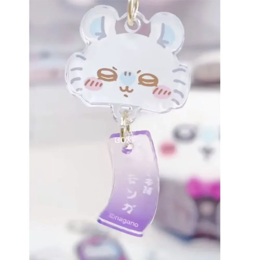 Chiikawa acrylic wind chime pendant mobile phone chain keychain Xiaoba flying squirrel cute schoolbag stationery pendant