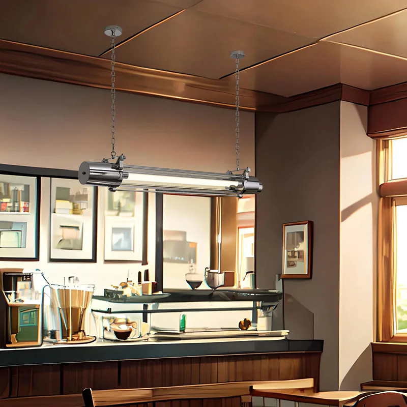 

Минималистичный акриловый подвесной светильник с длинной полосой, лофт, индустриальный стиль, ресторан, кофейня, офис, светодиодные подвесные светильники, барная стойка