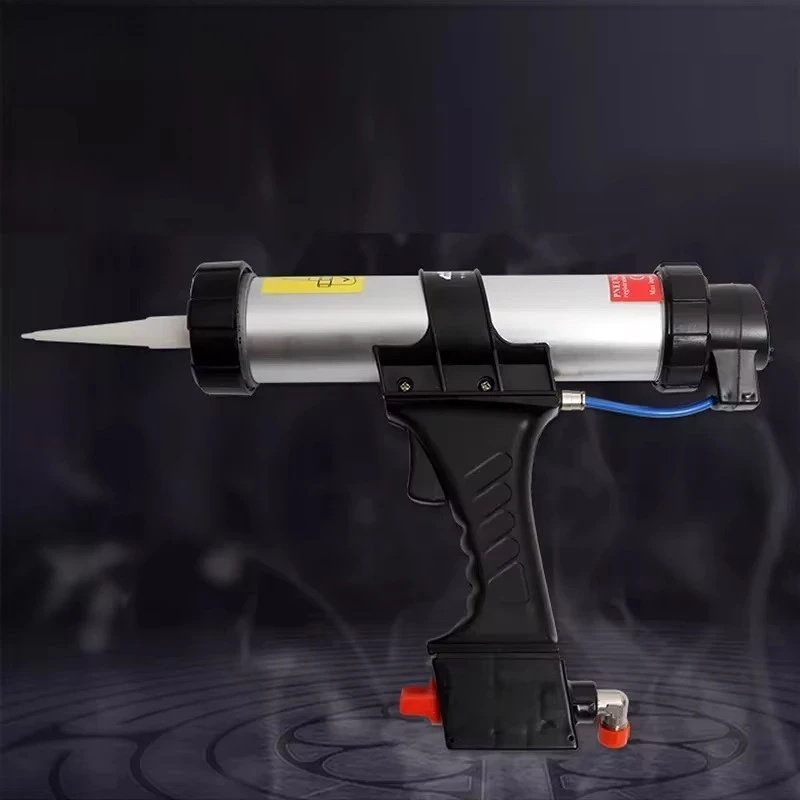 Silicon Tools 310ml Cartridge Gun Air Caulking Gun Pneumatic Sealant with The Rapid Regulating Valve for Paint Decorating