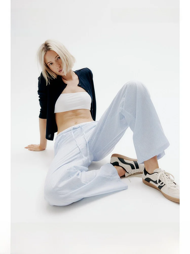 H&M Women's Straight Leg Home Pants Simple Design Summer Sleepwear Comfortable Soft Material Spring Collection 2025