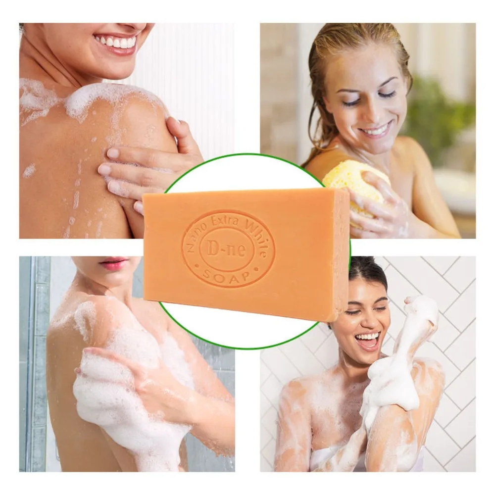 

Натуральное мыло Nano Extra White с папайей и морковью, 160 г, для очищения лица, сужения пор, осветления и удаления пятен, средство для ухода за кожей