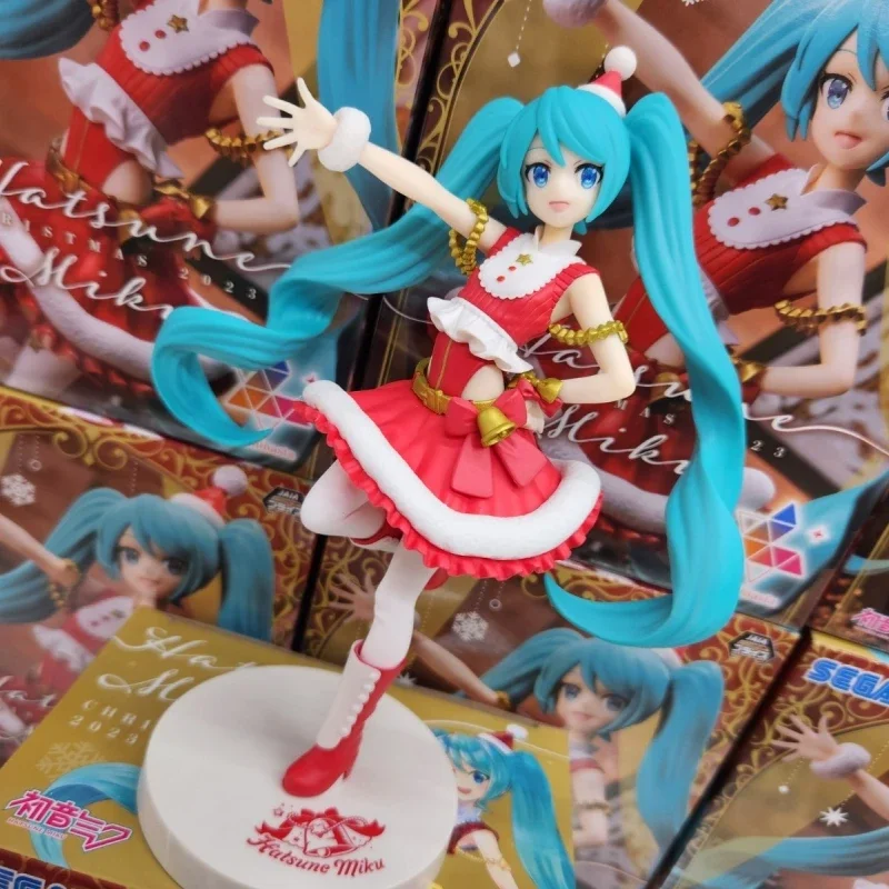 

Рождественская фигурка Miku 2023 Ver. Оригинальная Коллекционная Аниме Фигурка Sega Luminasta, модель, игрушки, подарок