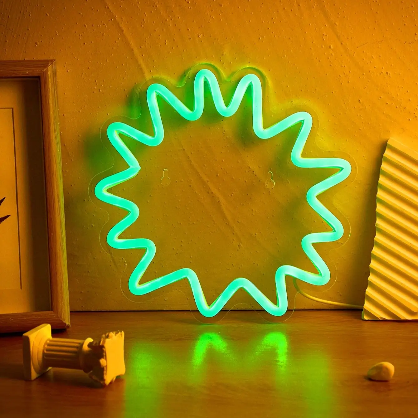 

Светодиодная неоновая лампа Chi-buy LED Neon Virus с питанием от USB, ночник, подходит для спальни, свадьбы, Хэллоуина, Дня благодарения, Рождества