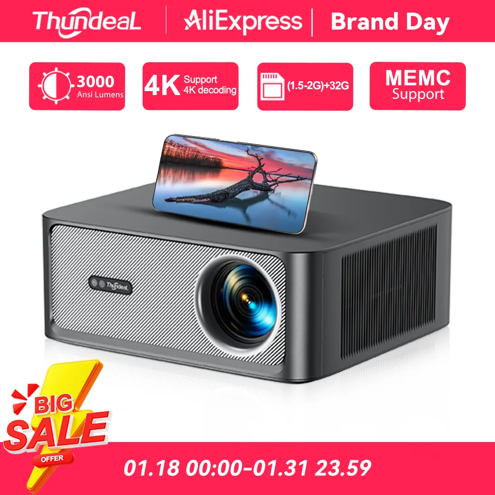 Проектор ThundeaL 1080P WiFi Full HD проектор TD98Pro Android 4K видео фильм TD98 Pro Smart TV телефон домашний кинотеатр кинотеатр луч проектор 4к проектор проектор для дома проектор для фильмов портативный проектор