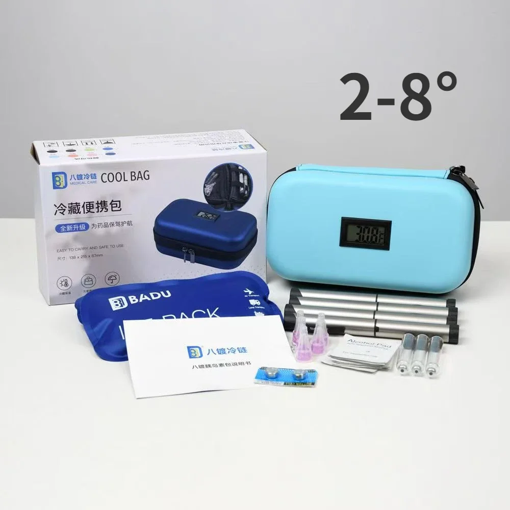 

Portable Mini Travel Insulin Cooling Case Large Capacity Temperature Display 2-8° Medical Refrigerated Ice Pack Medicine Box