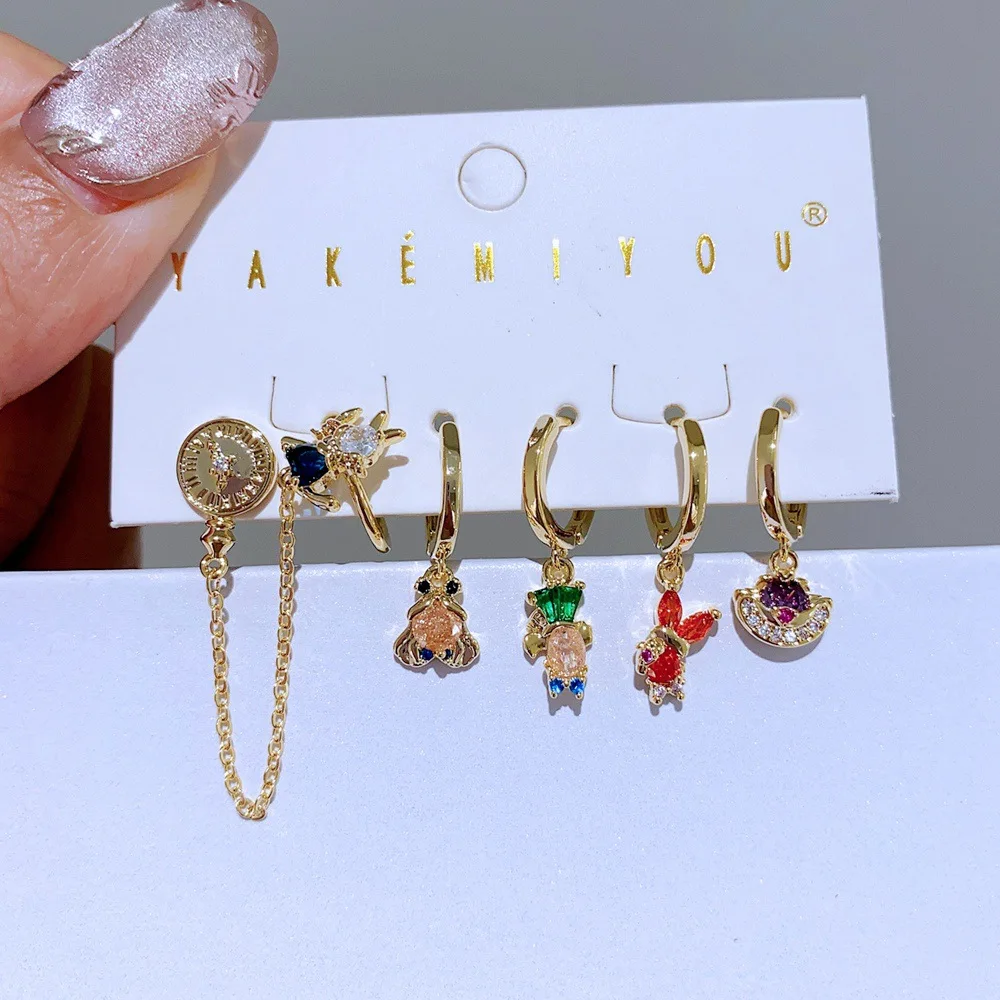 conjunto-de-6-brincos-de-zirconia-cubica-multicoloridos-alice-no-pais-das-maravilhas-para-mulheres-meninas-e-estudantes