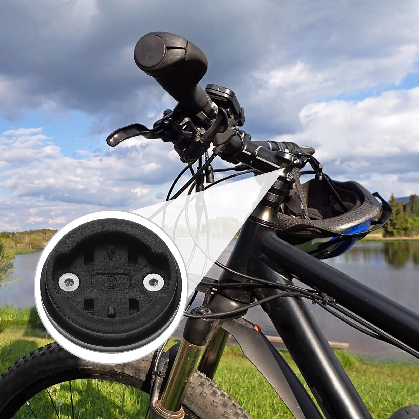 قاعدة كمبيوتر للدراجة ذات غطاء علوي من الألومنيوم لجزء استبدال الدراجة المتوافق مع Wahoo #1